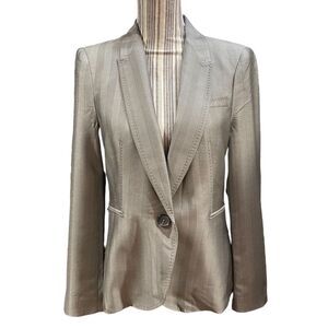 Zara Limited Edition Silver/Gray Blazer Size 6